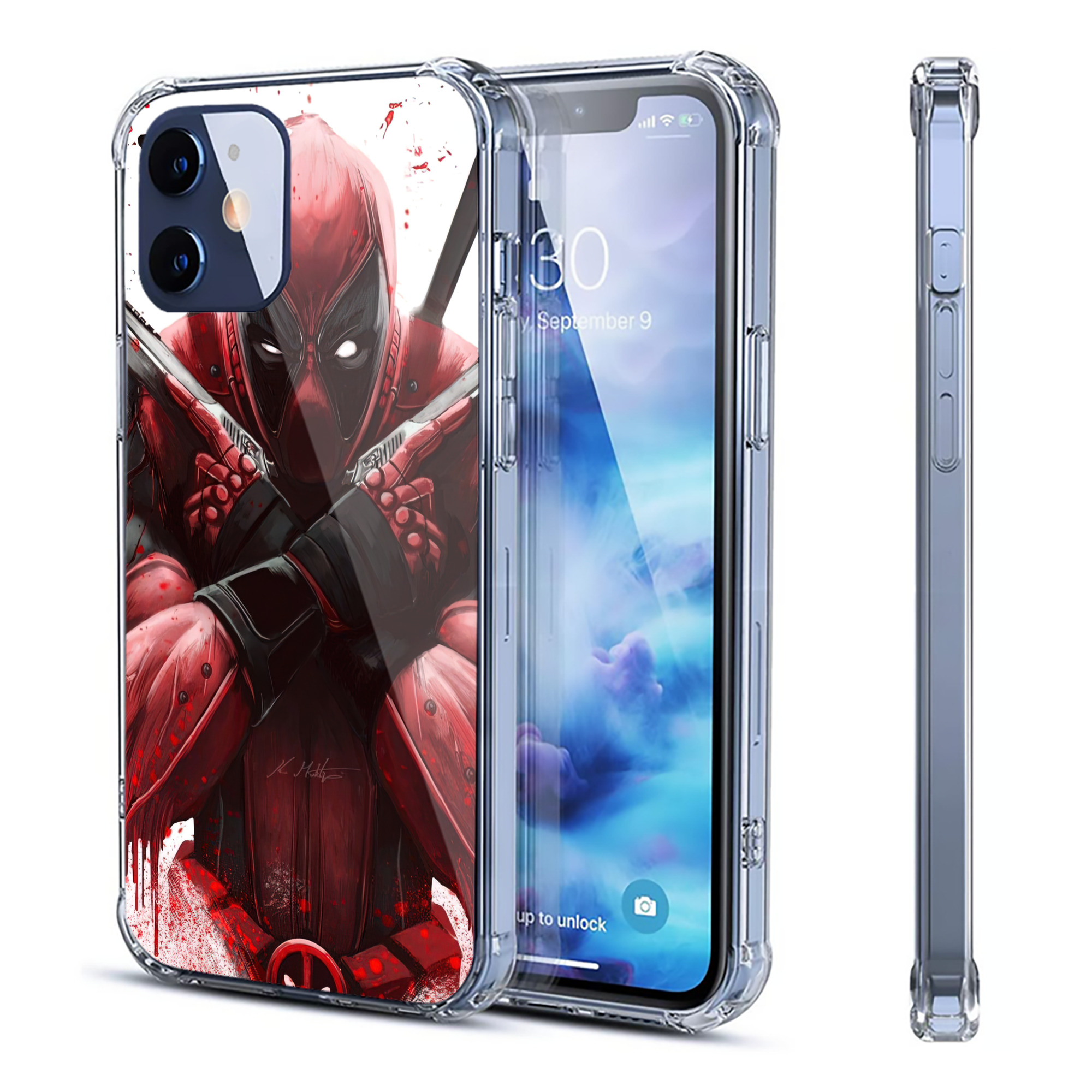 （画像用） Deadpool デッドプール 【iPhone 12シリーズ対応】透明スマホケース（クリアソフトケース）